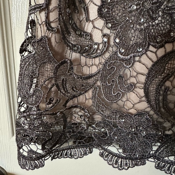 Dress with sheer and sequins - Picture 4 of 8